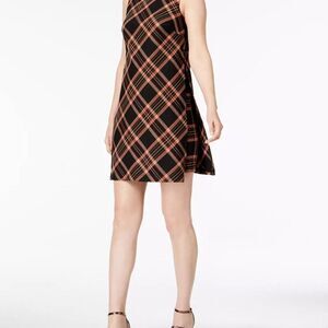 TRINA TURK Brynne Plaid Black Shift Academia Mini Dress, Size 6
